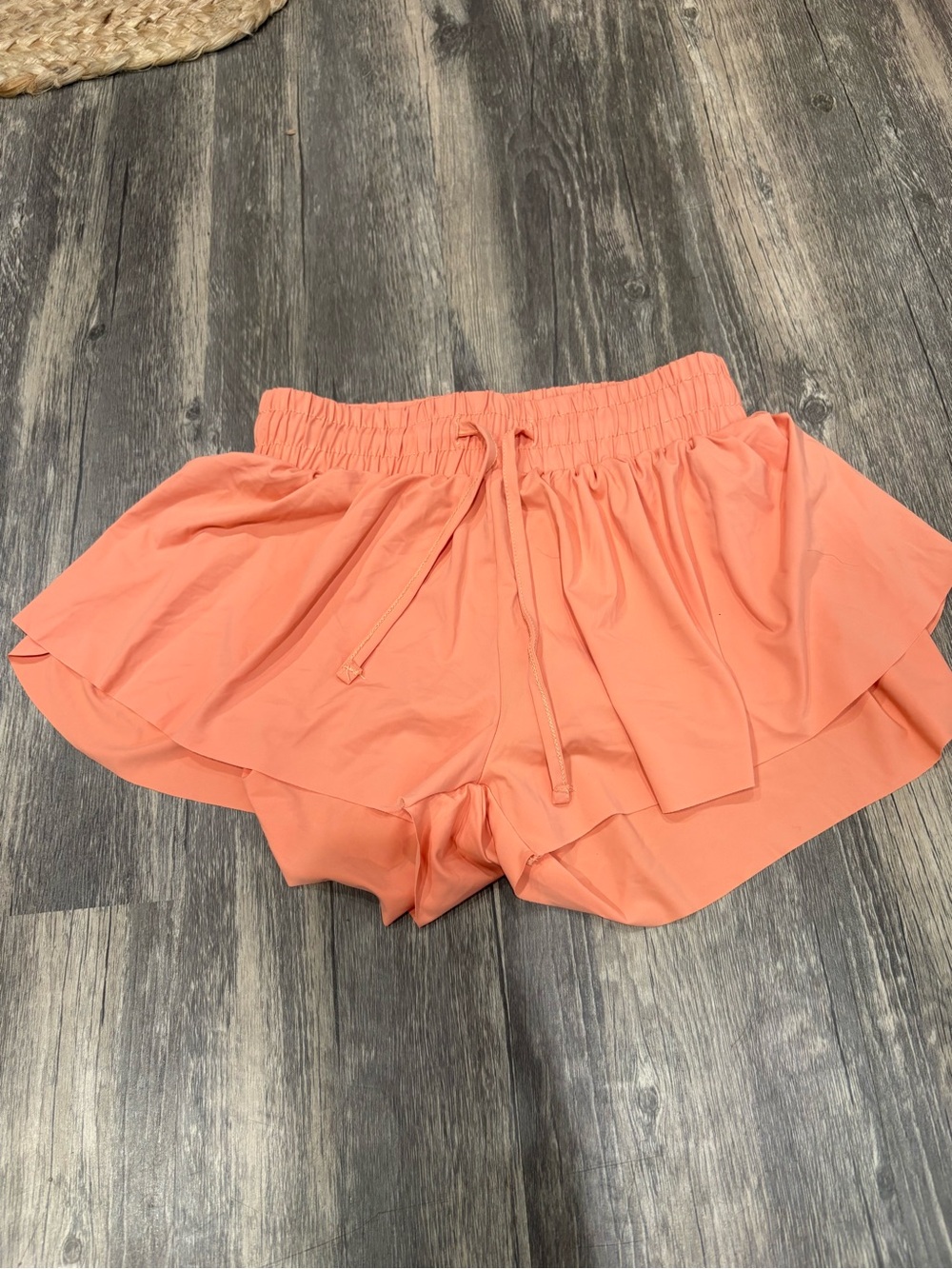 Girls  Coral Layered Ruffle Shorts